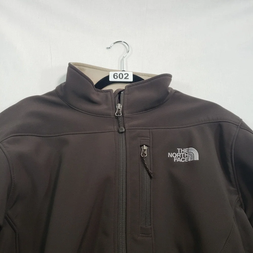 The North Face Mens L Softshell‎ Jacket Brown Full Zip Fleece Lined Outdoor